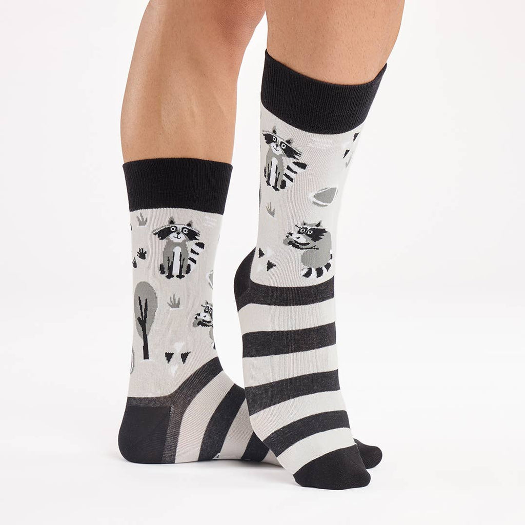 Trash Panda Parade Socks Black and White