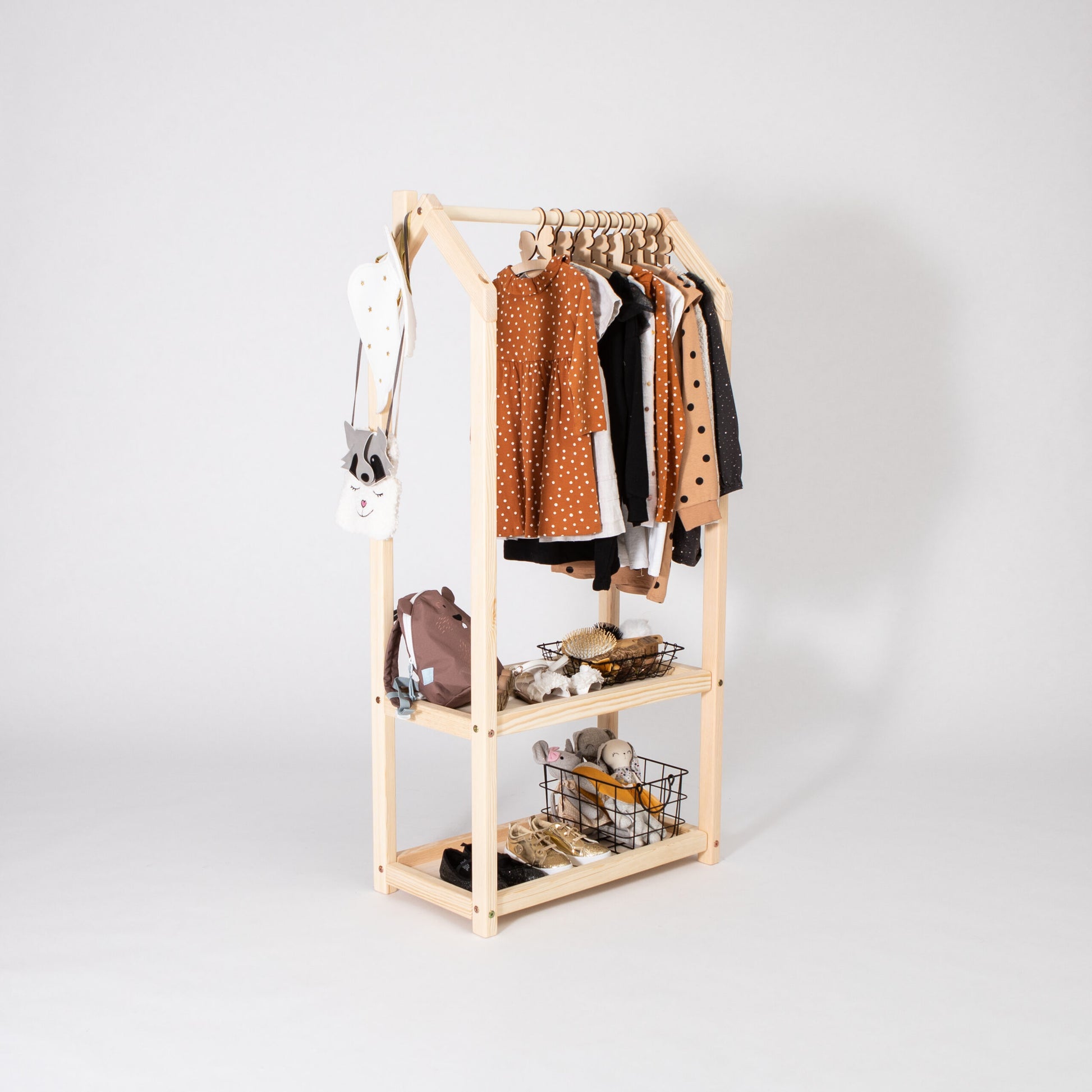 House Shaped Clothing Rack – Montessori Inspired Storage by Montessori House Bed at www.brixbailey.com