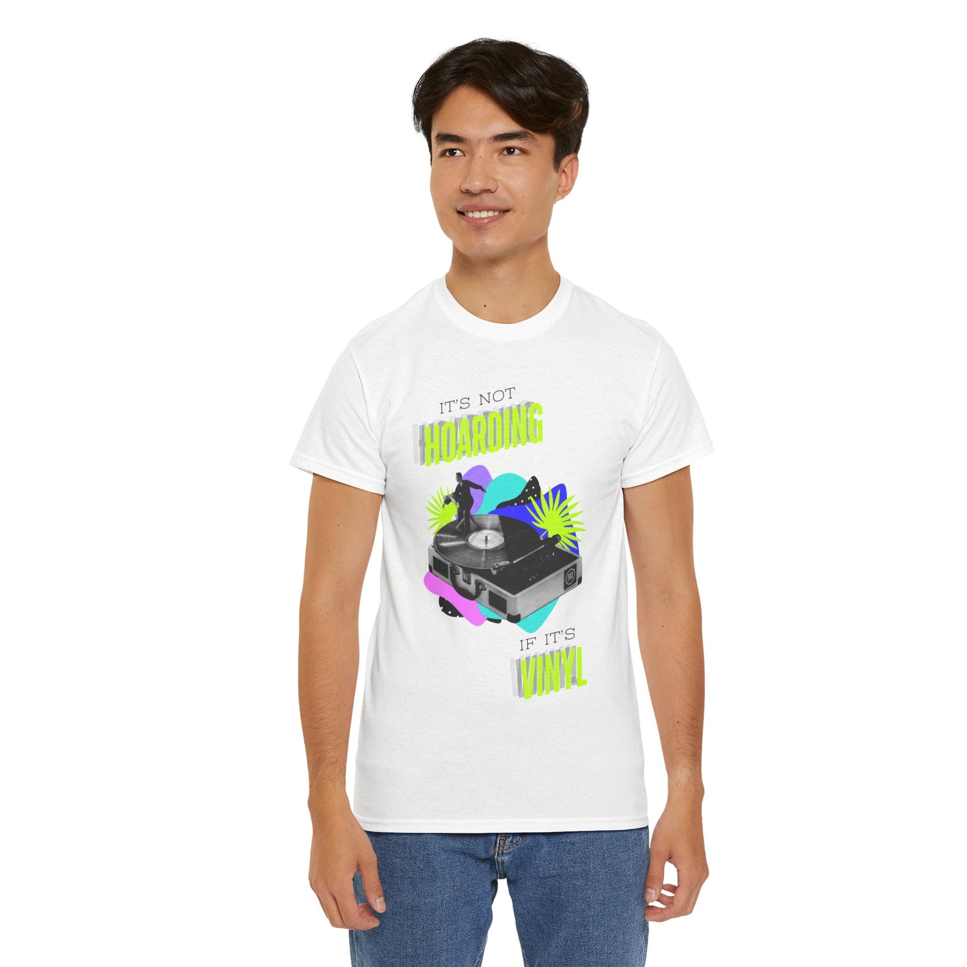 It's Not Hoarding If It's Vinyl Fluorescent Men's T-Shirt