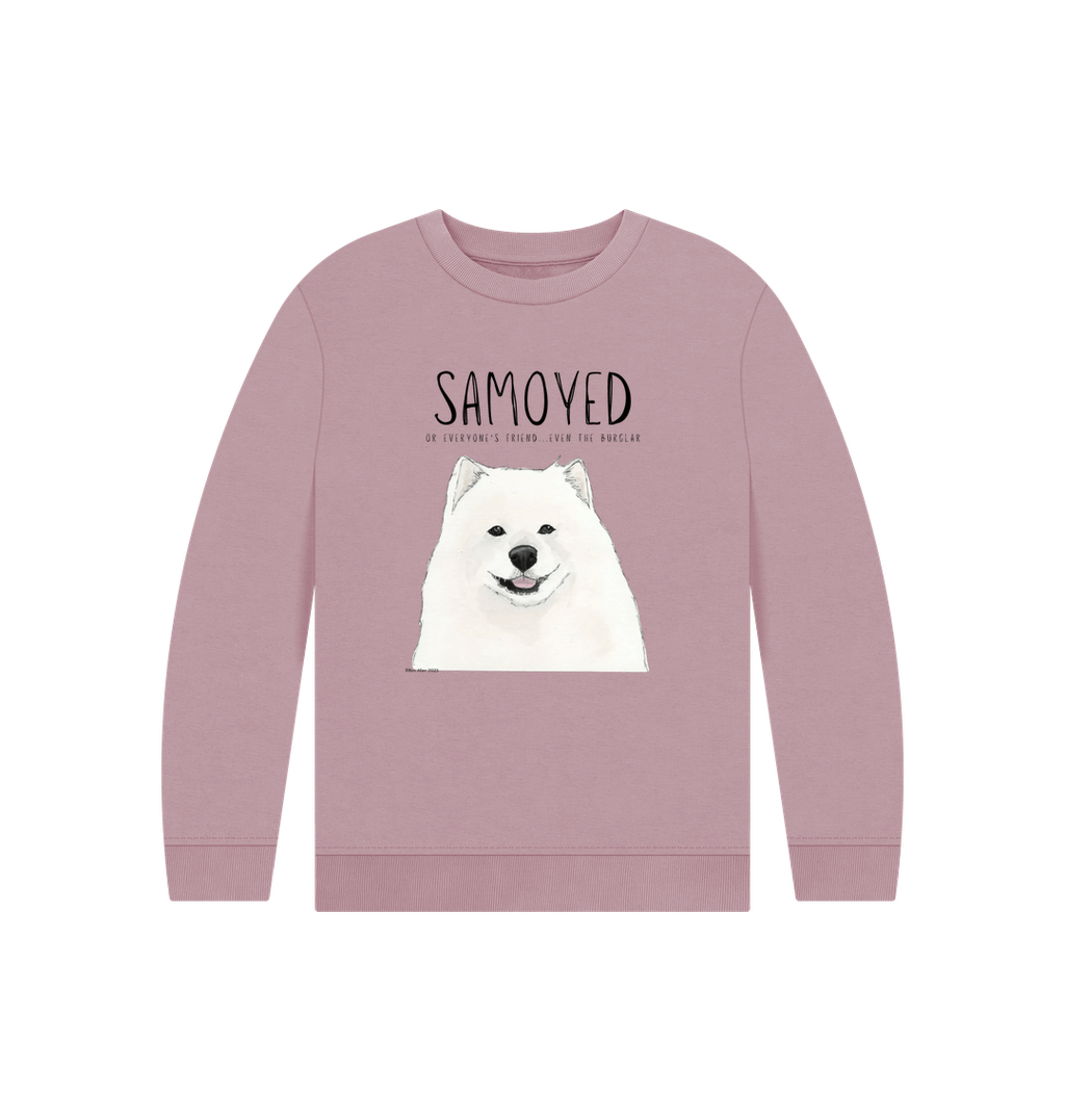 Samoyed Kids Sweatshirt Fluffy Friendly and Ready for Adventure