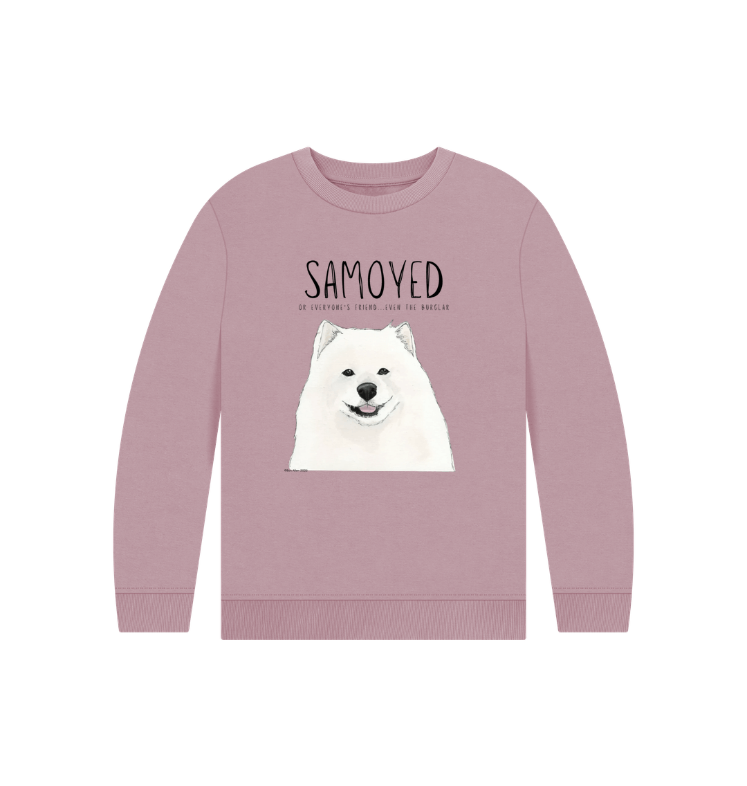 Samoyed Kids Sweatshirt Fluffy Friendly and Ready for Adventure