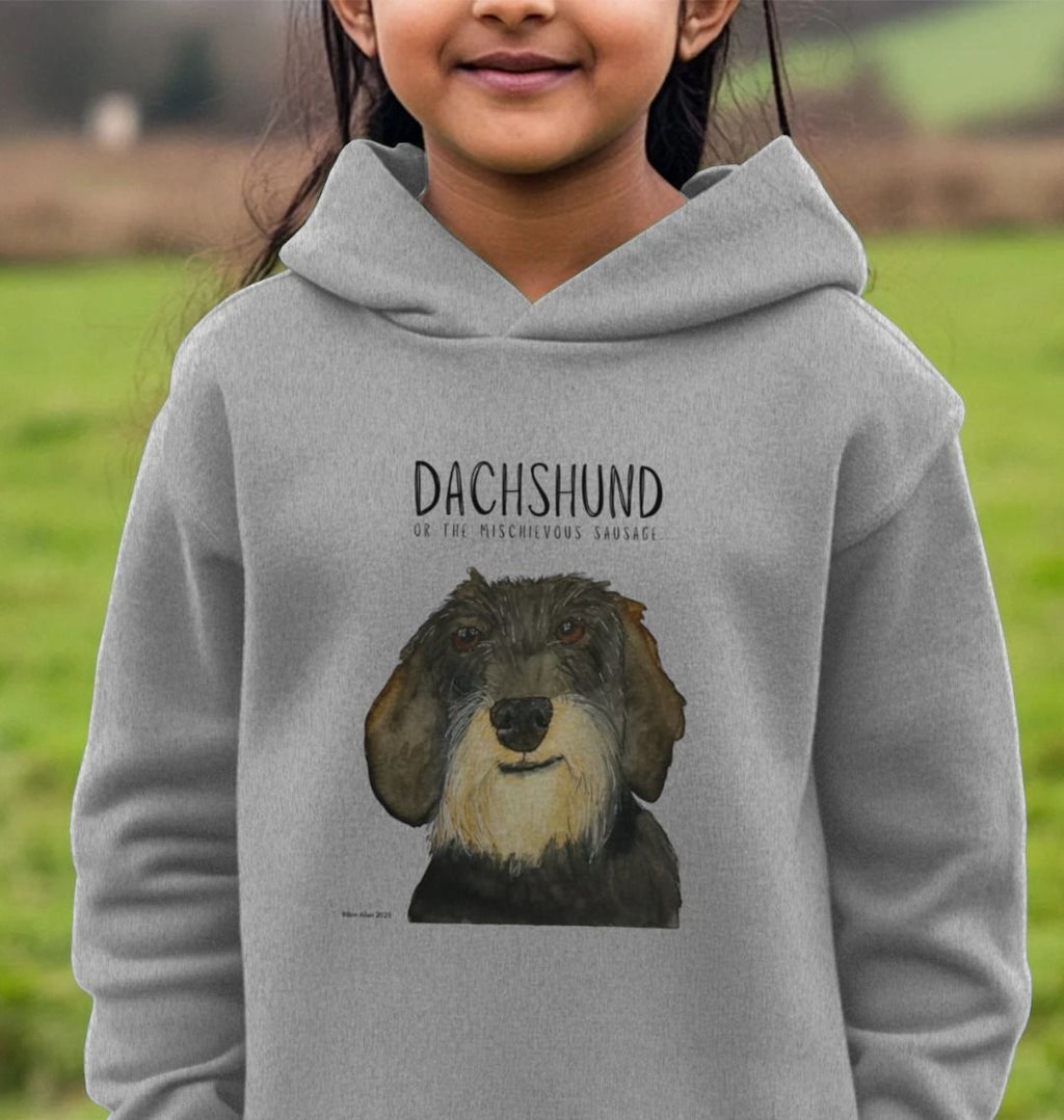 Wire Haired Sausage Dog Hoodie for Kids