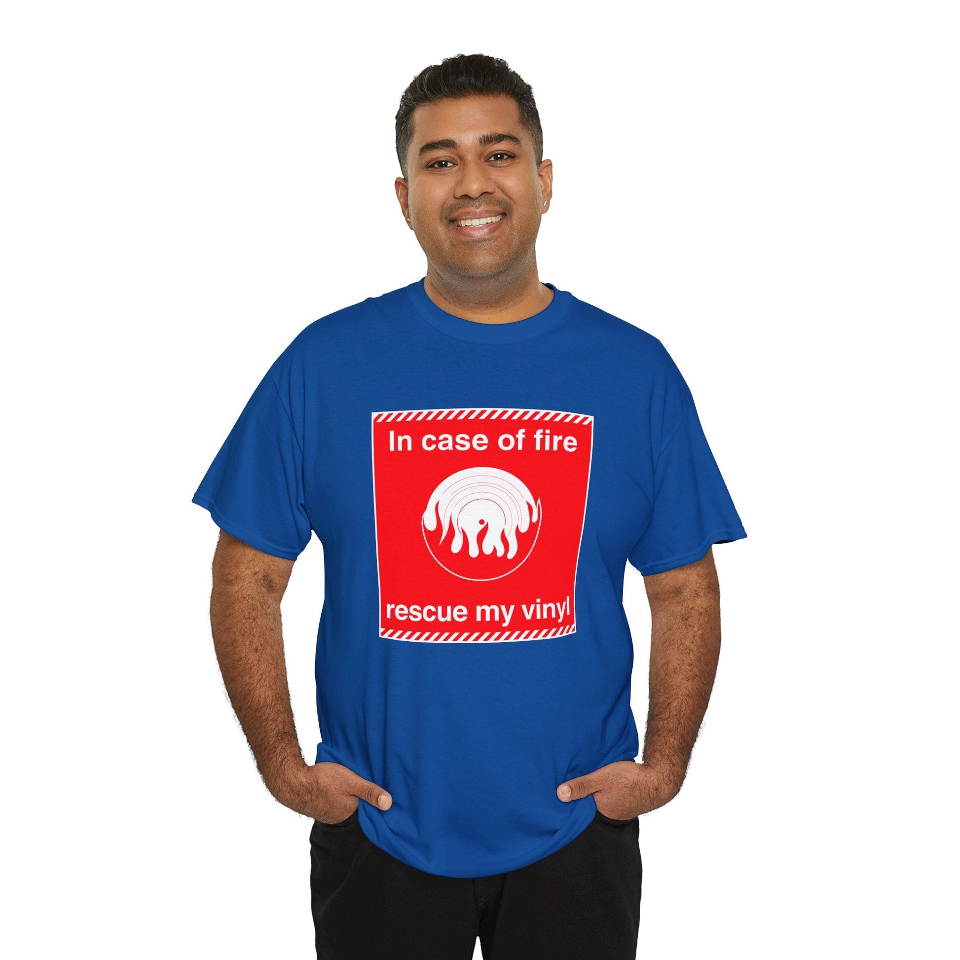 In Case of Fire Save My Vinyl T Shirt