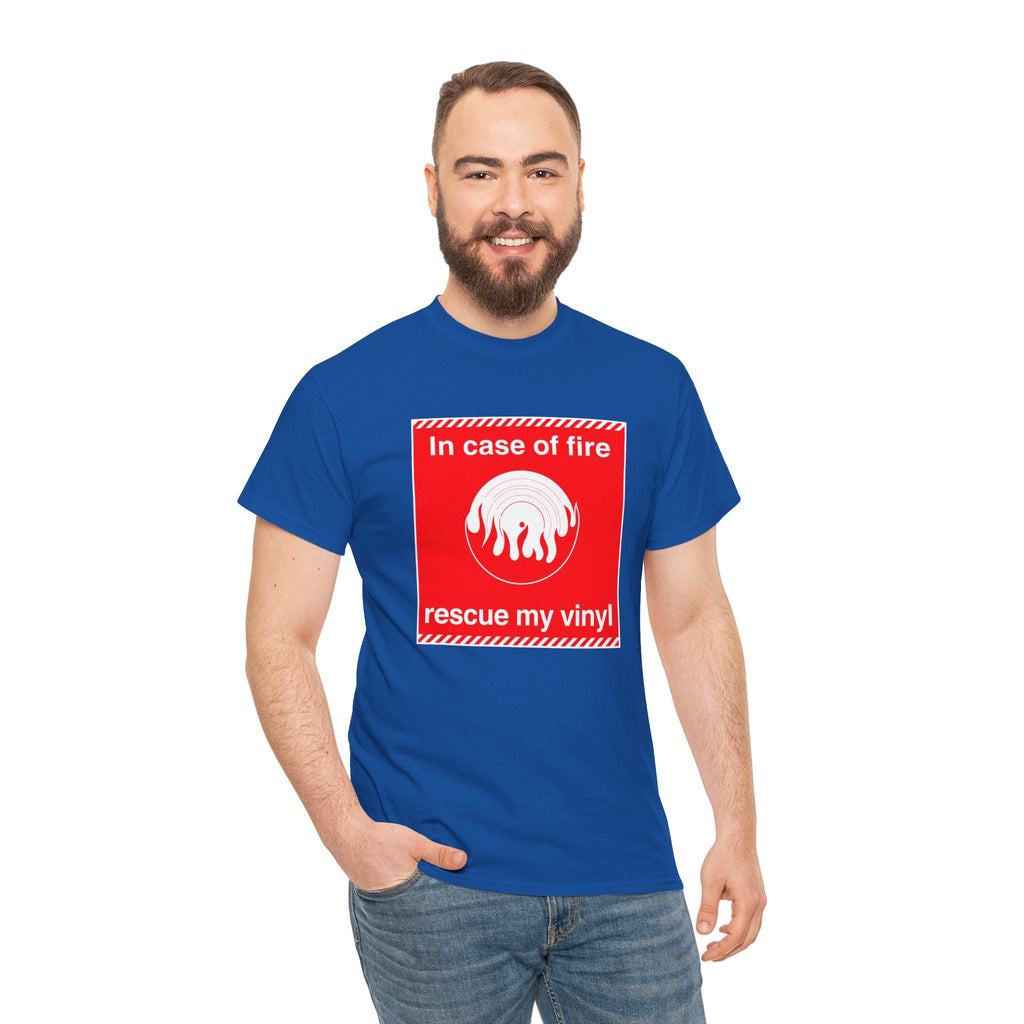 In Case of Fire Save My Vinyl T Shirt