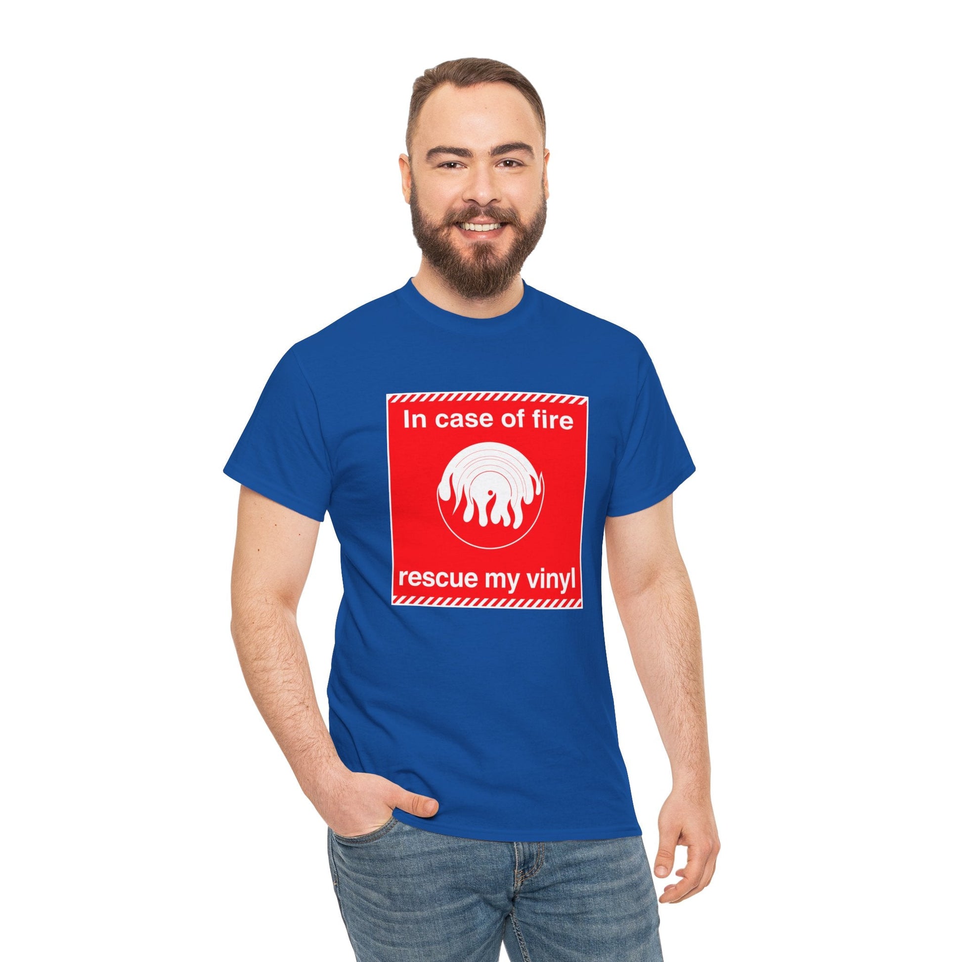 In Case of Fire Save My Vinyl T Shirt