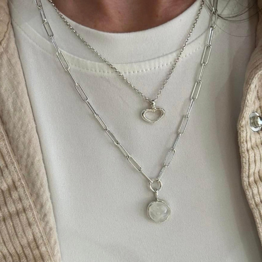 Moonstone Trace Chain Necklace