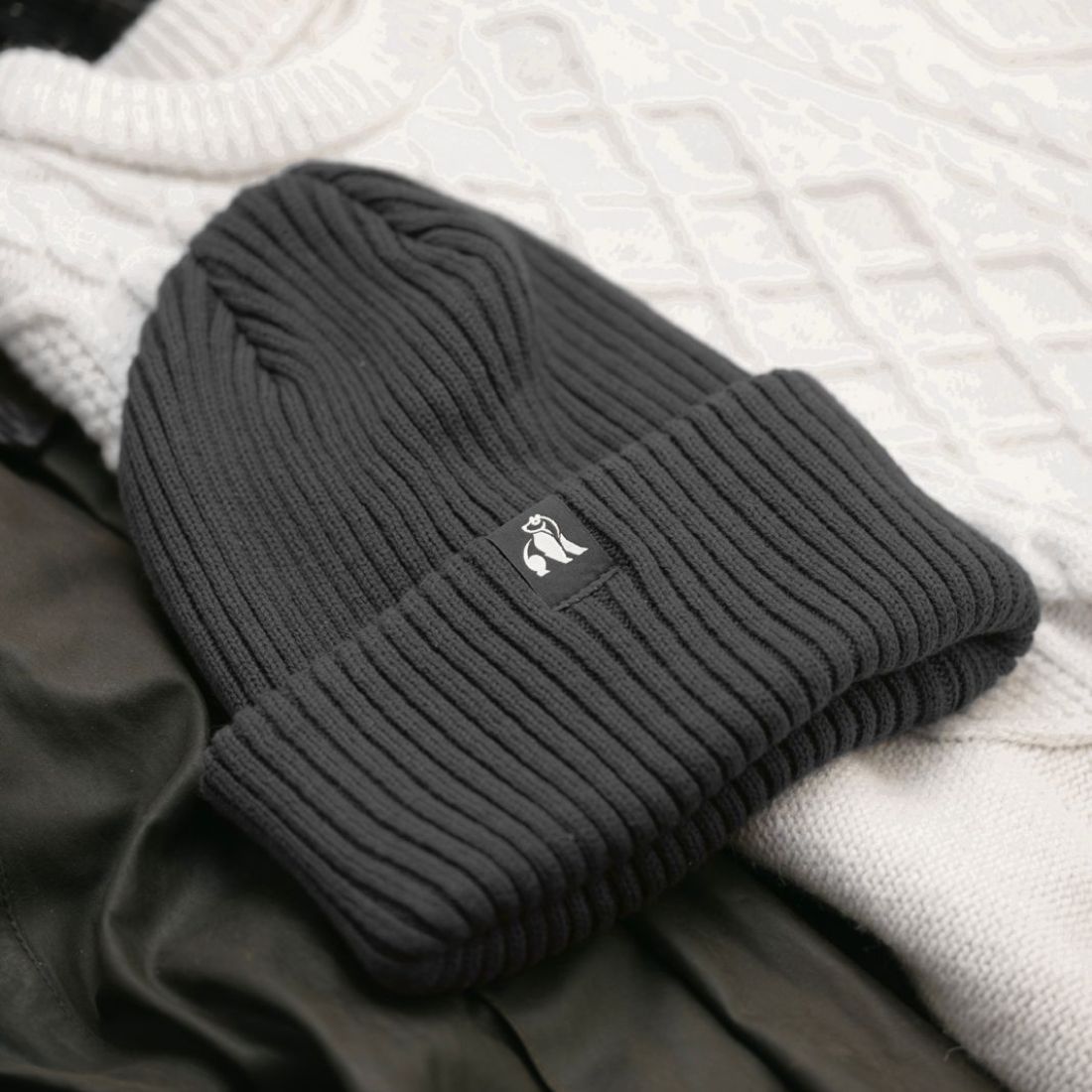 Organic Cotton Beanie in Black