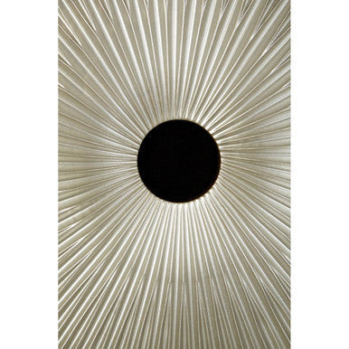 Framed Oval Carving Wall Art in Black and Silver