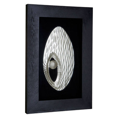 Silver Oval Carving Framed Wall Art