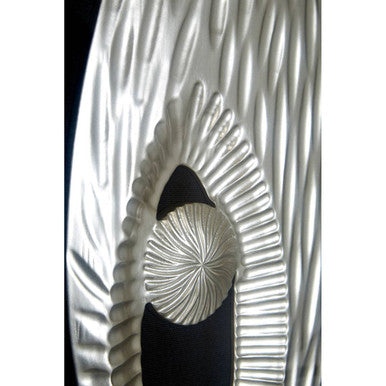 Silver Oval Carving Framed Wall Art