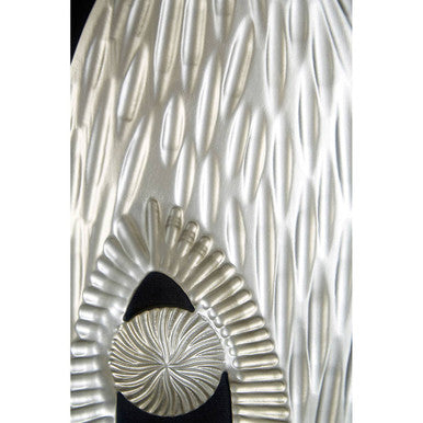 Silver Oval Carving Framed Wall Art
