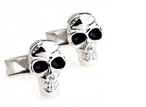 Silver Skull Head Cufflinks