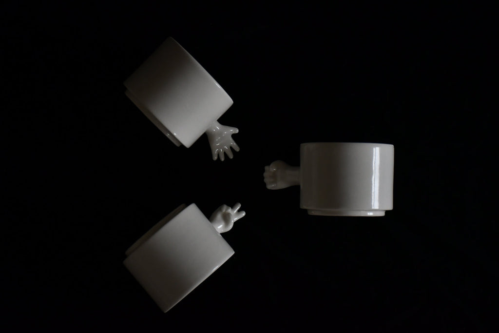 Rock Paper Scissors Porcelain Cup Set