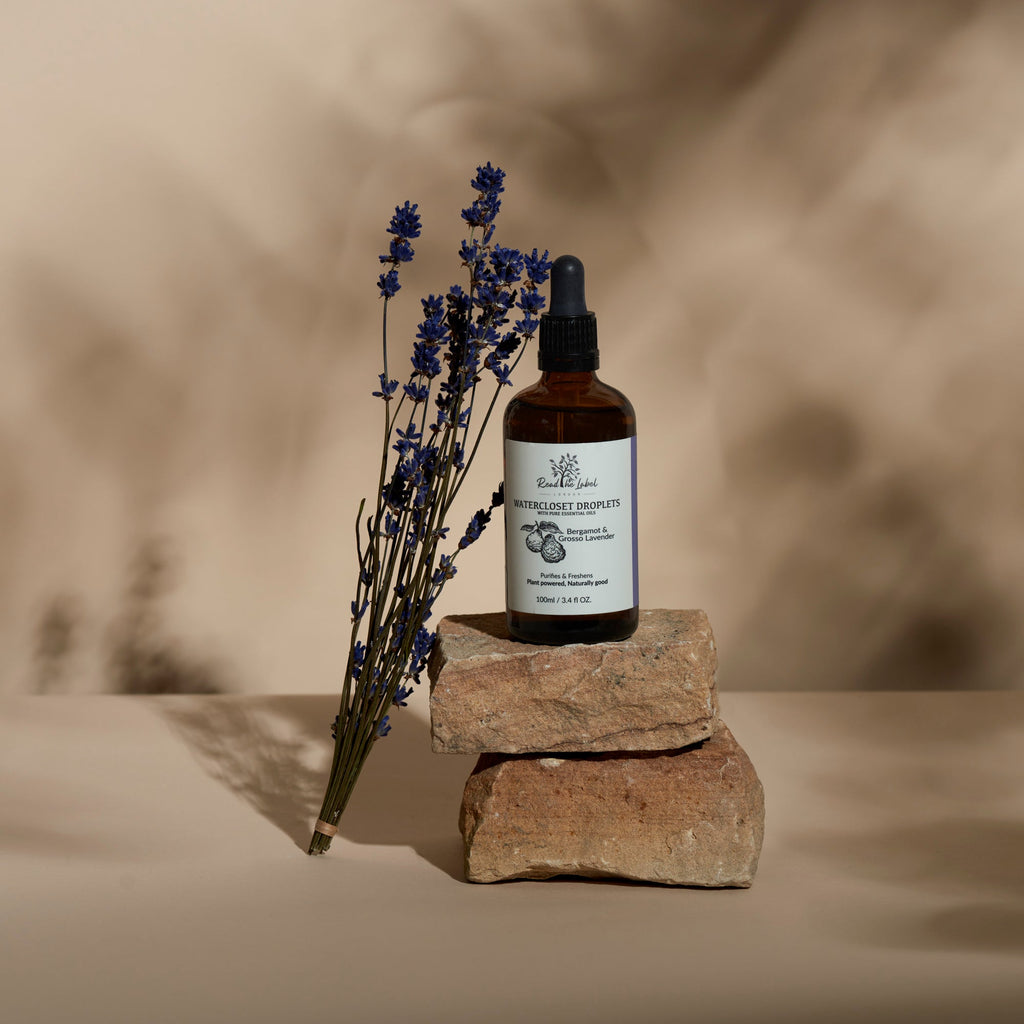 Natural Bergamot and Lavender Toilet Freshener Droplets