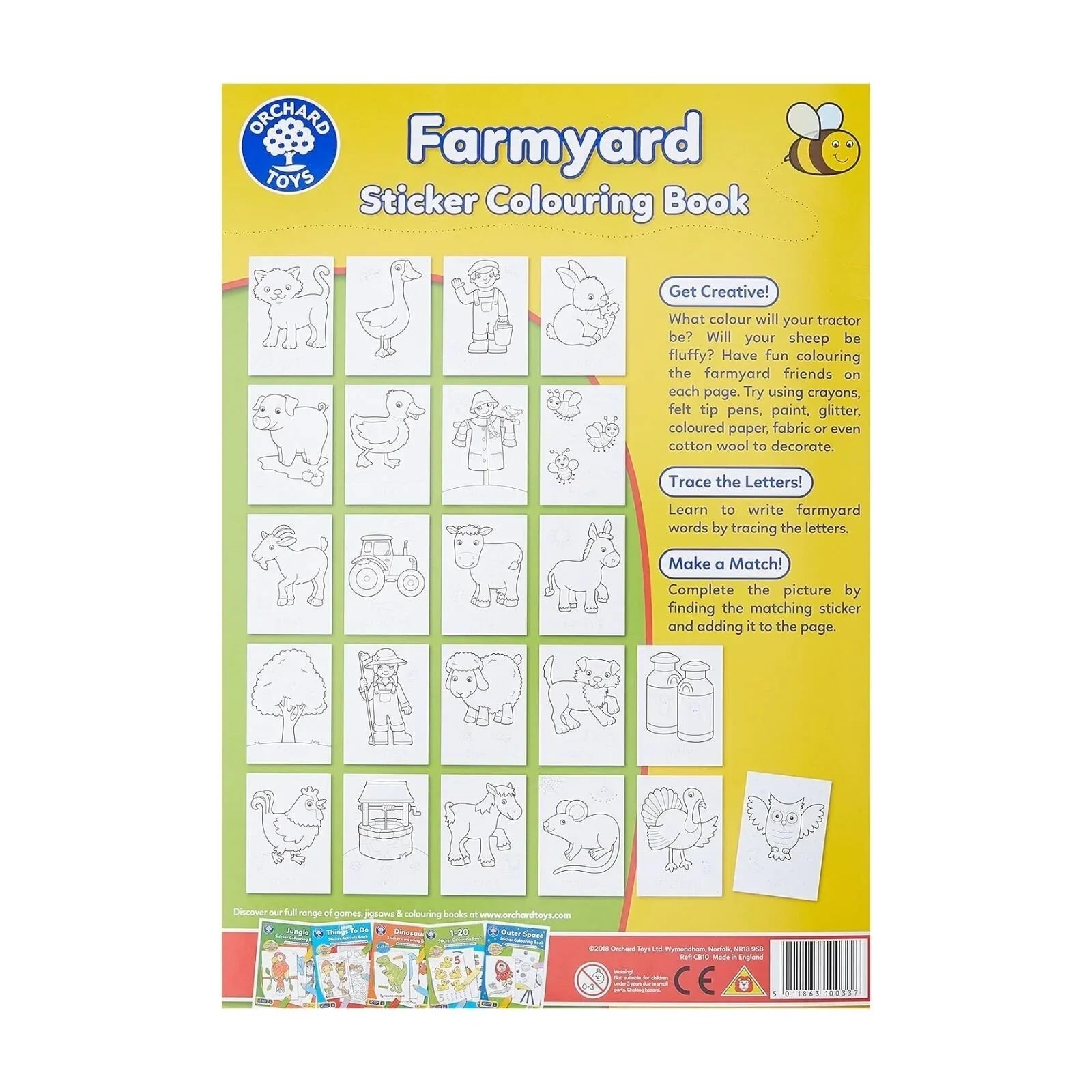 Farmyard Colouring Book with 35 Stickers