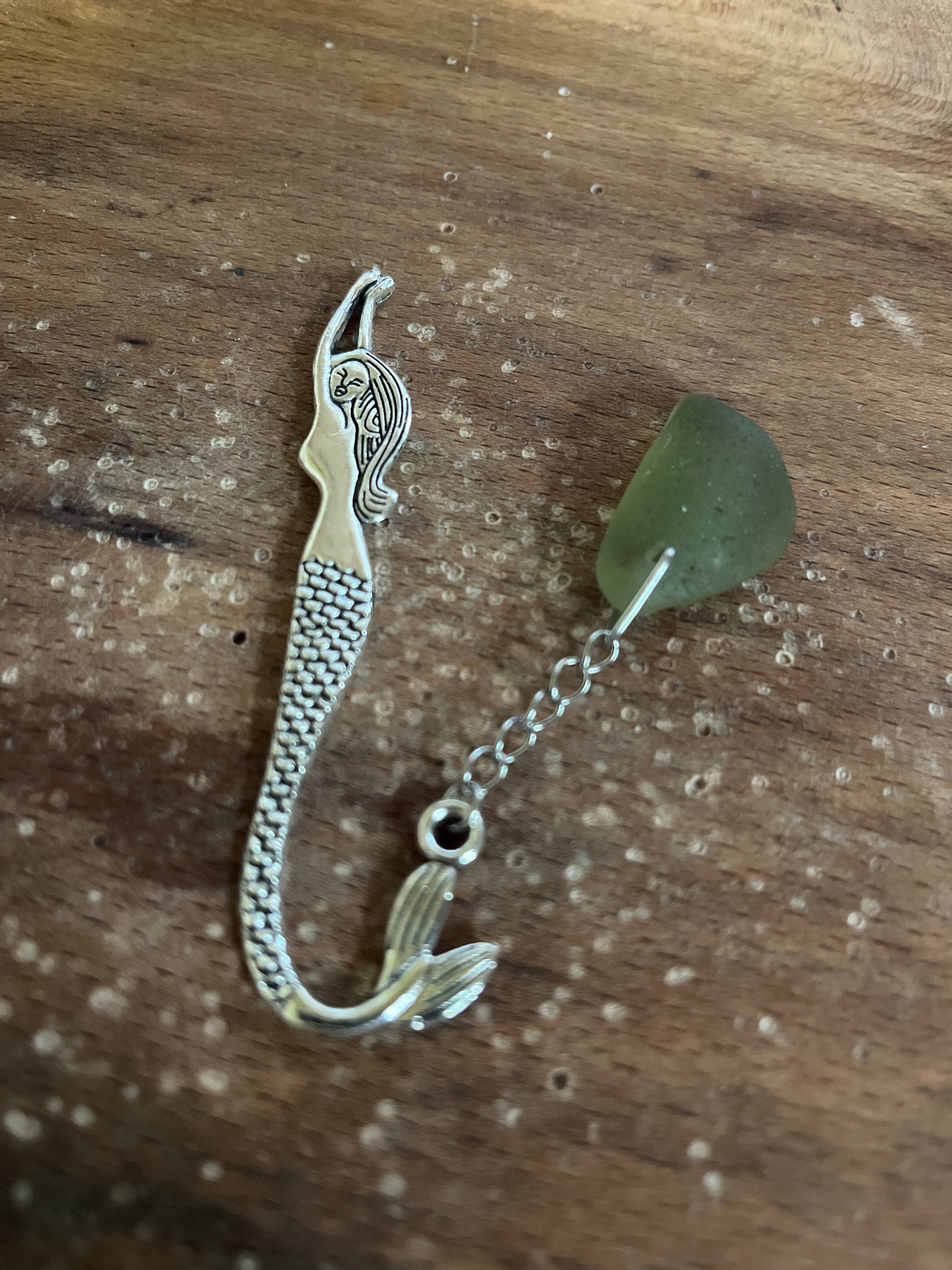Seaglass Mermaid Tails Bookmark Silver