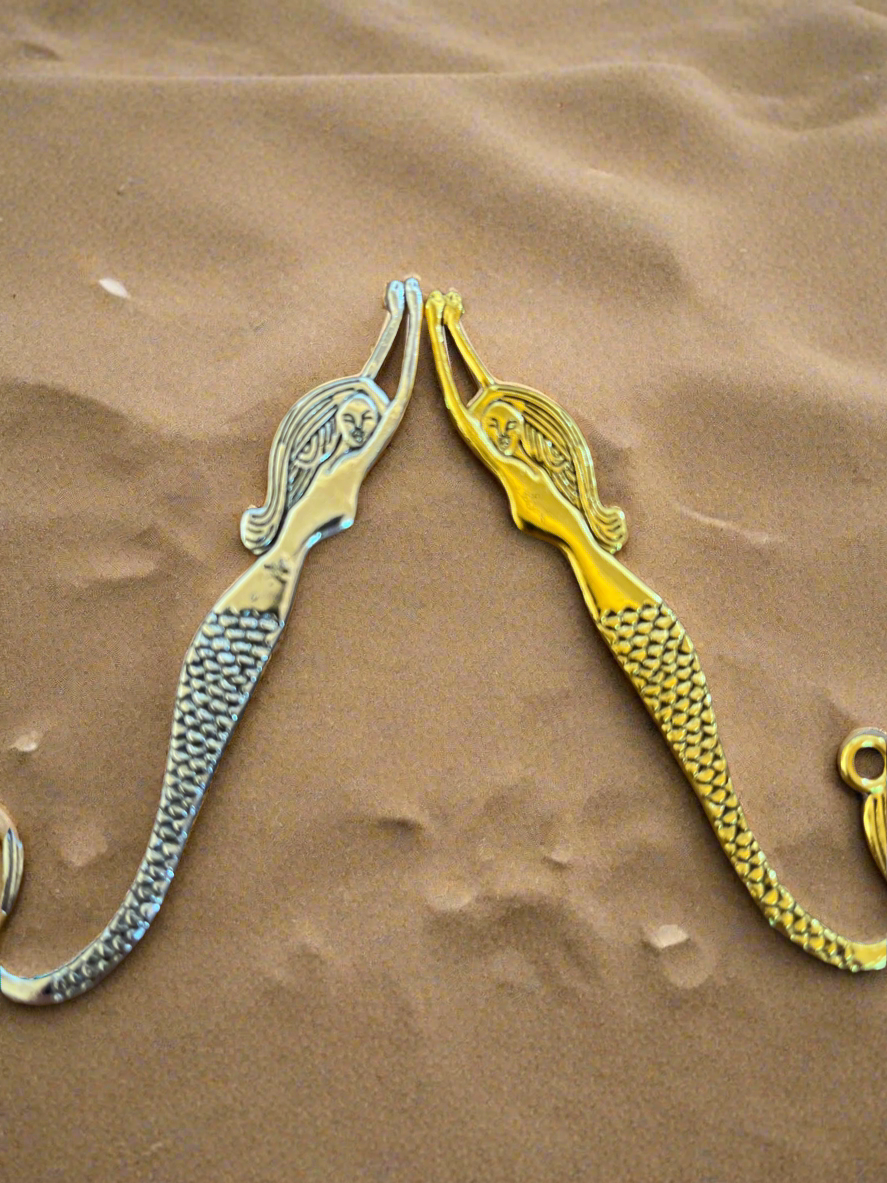 Seaglass Mermaid Tail Bookmark Gold