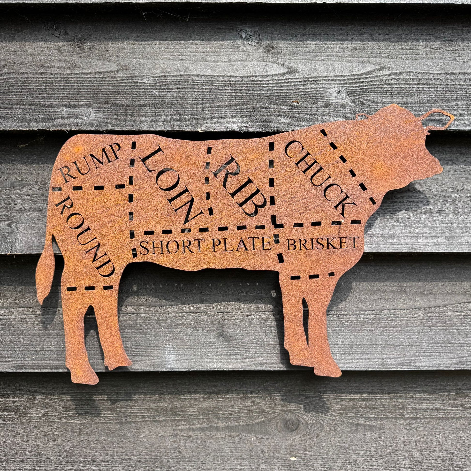 Butchers Cow Wall Sign Metal Art