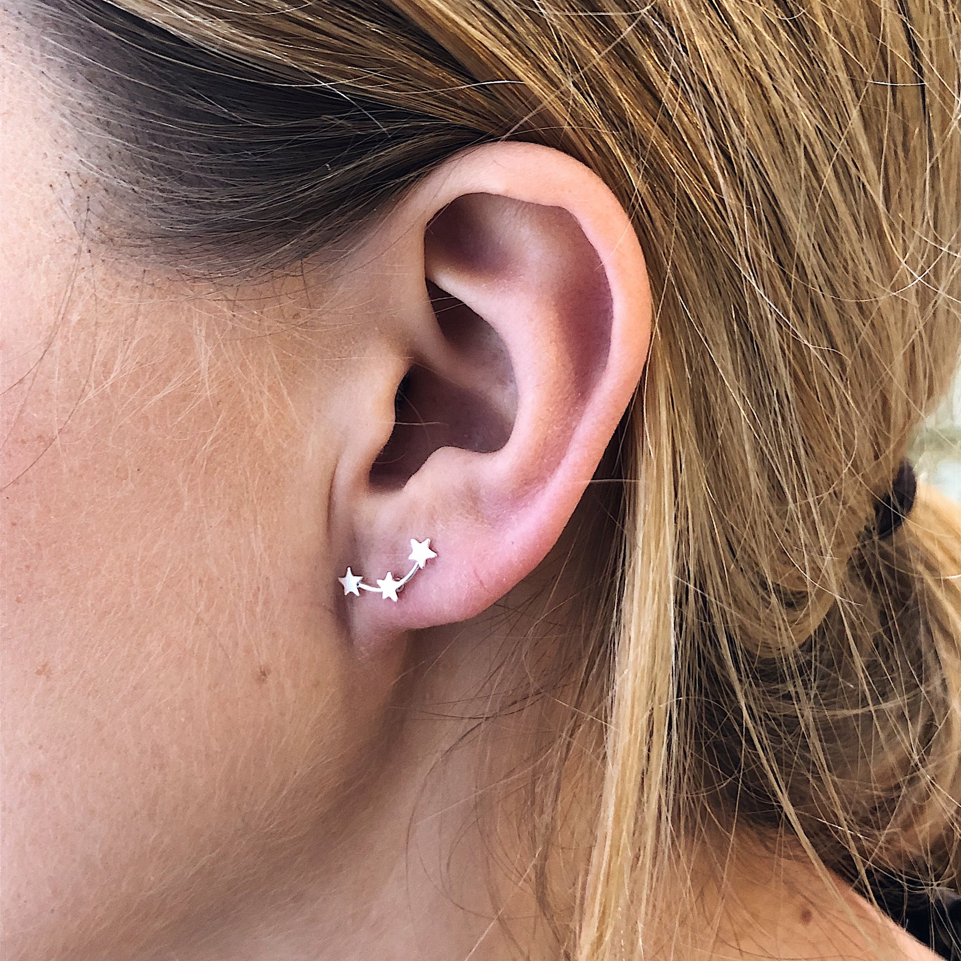 Three Star Silver Studs