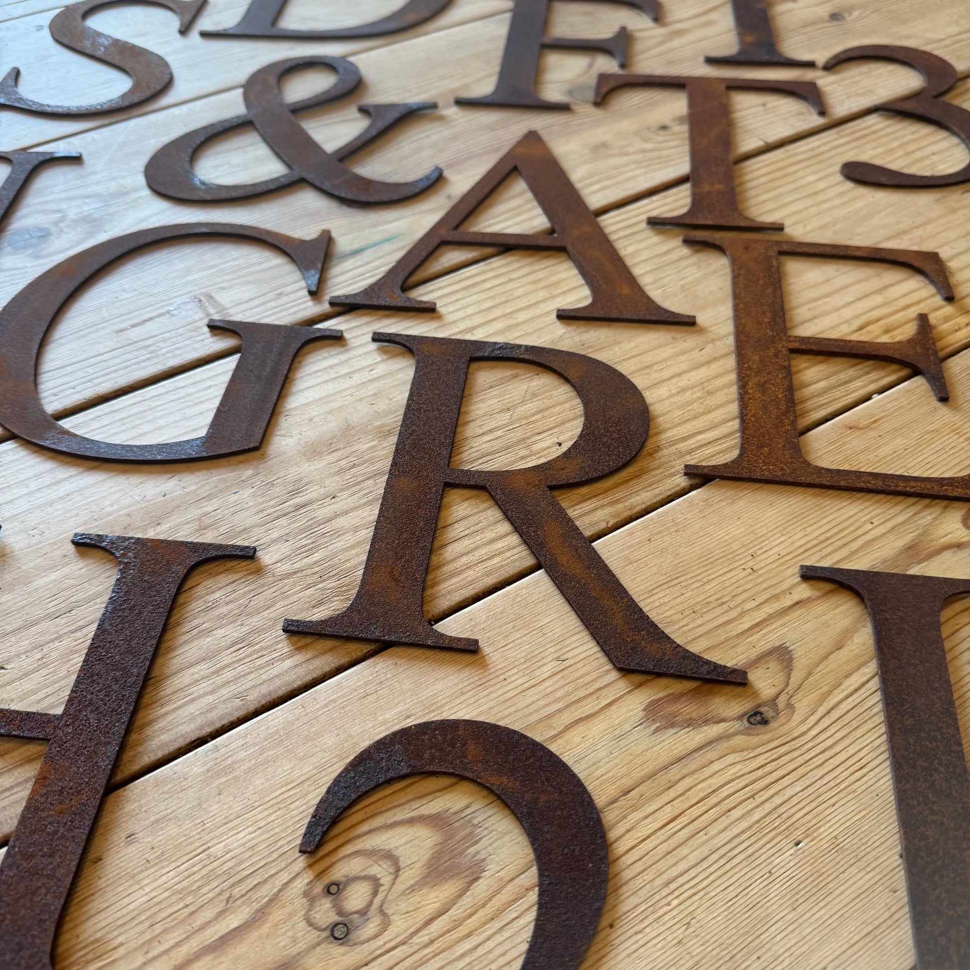 Rustic Metal Letters and Numbers 5 inch and 12 inch for Home and Garden Decor