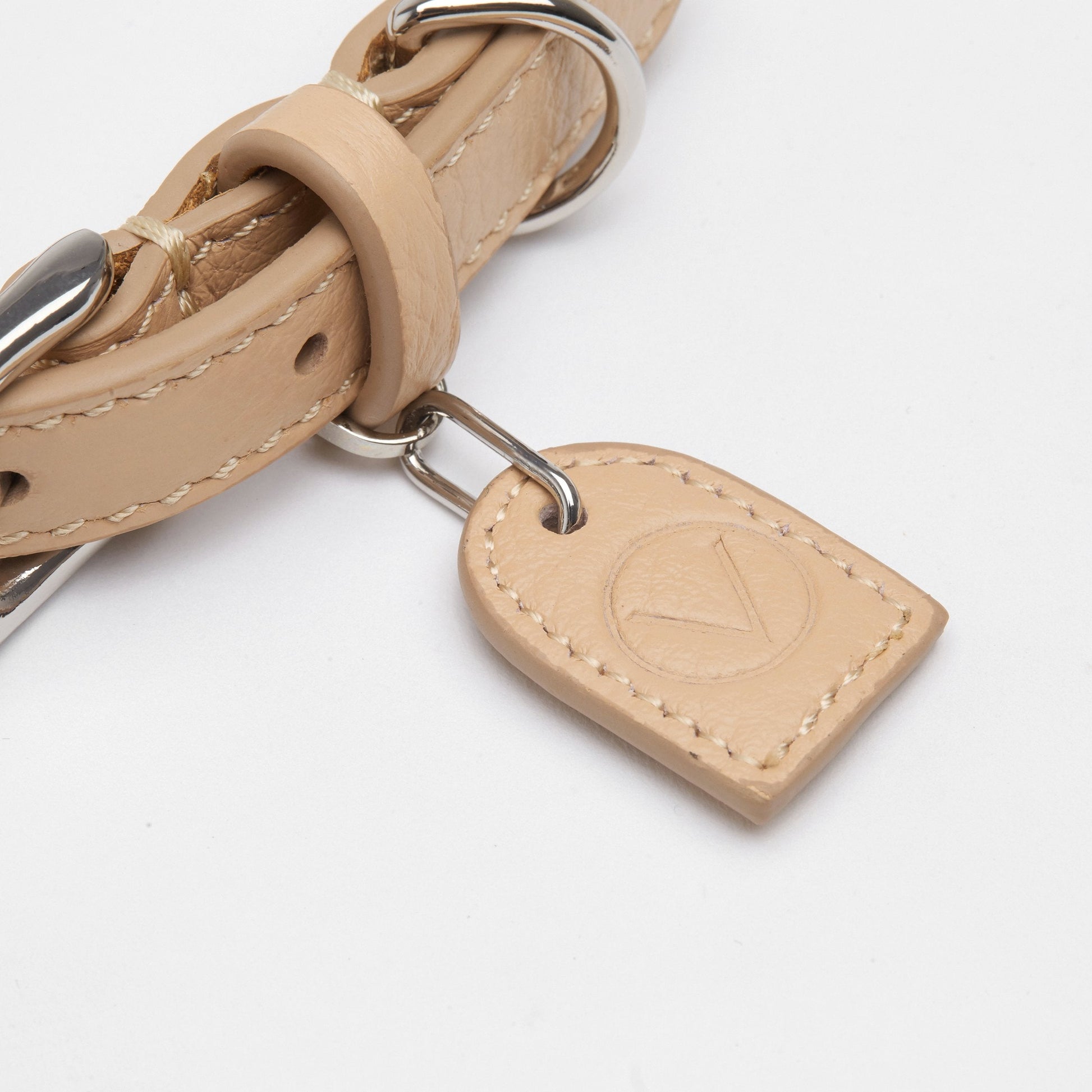 Leather Collar with Gold and Silver Hardware