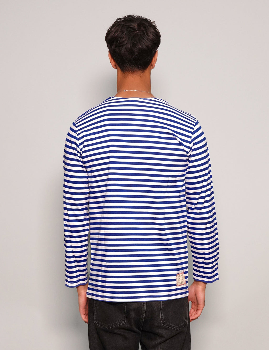 Vintage Naval Blue Stripe Long Sleeve T-Shirt