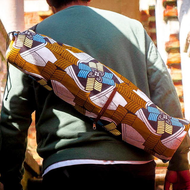 Kapha Yoga Bag in White, Brown and Blue