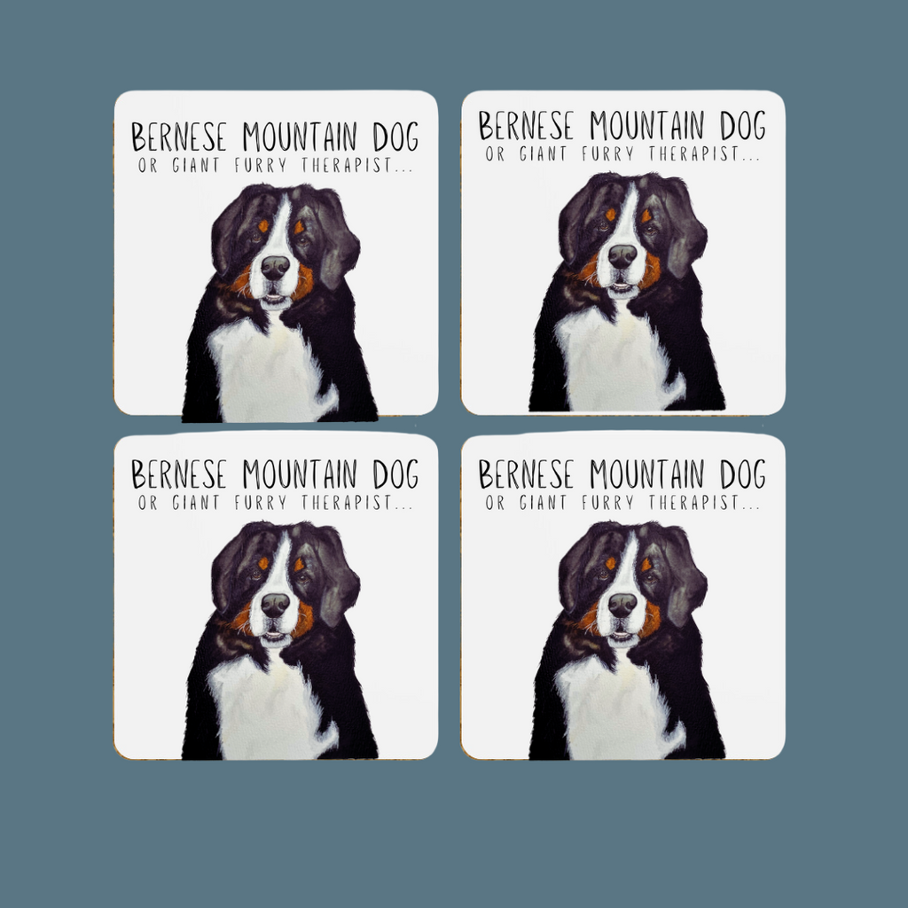 Set of 4 Giant Furry Therapist Coasters with Big Dog Energy