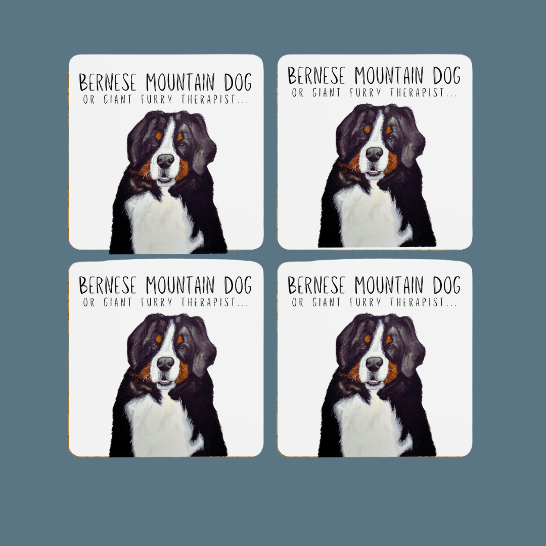Set of 4 Giant Furry Therapist Coasters with Big Dog Energy