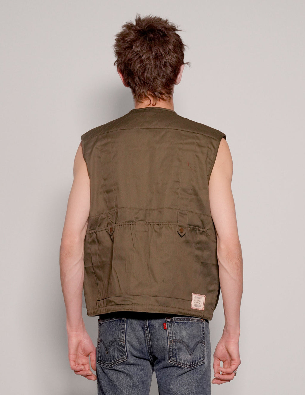 Vintage Khaki Tactical Gilet Jacket