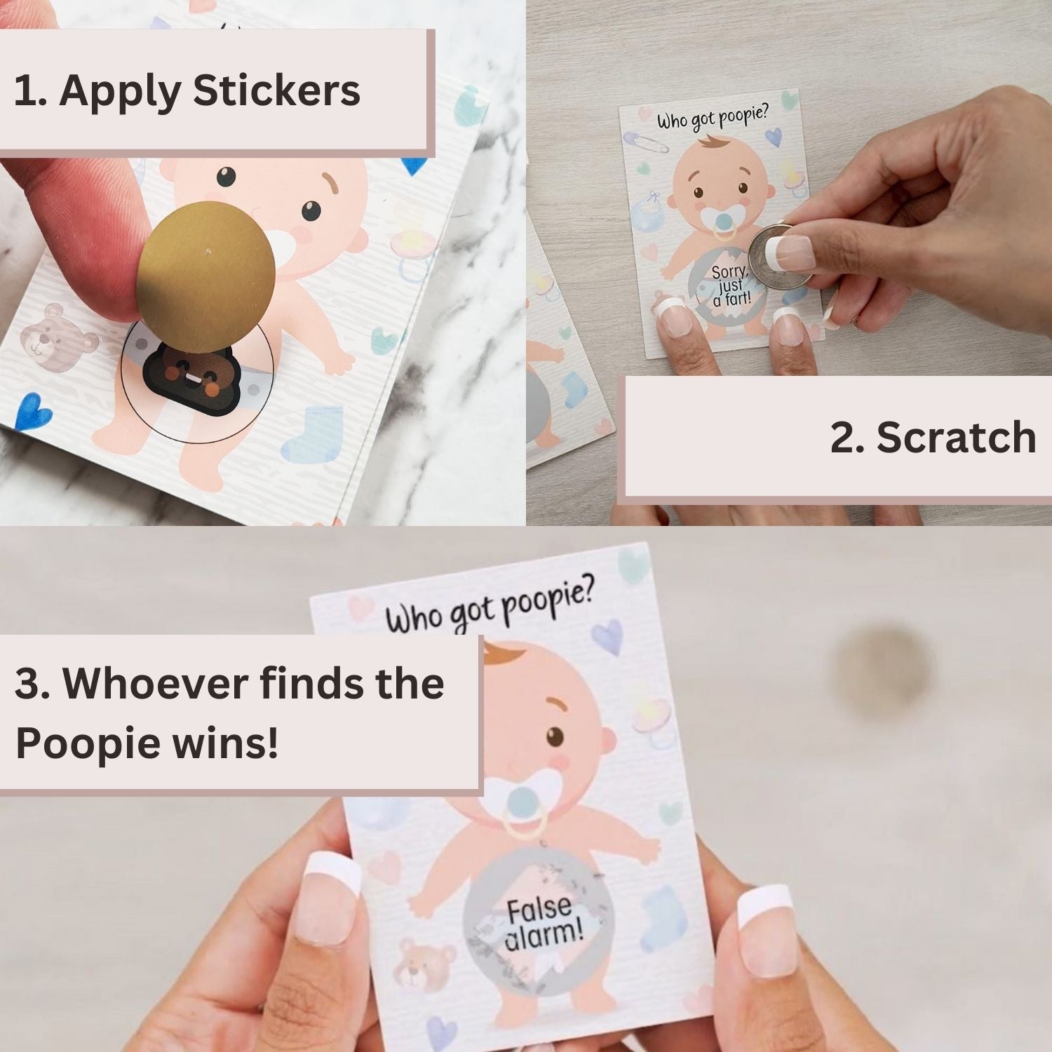 Baby Shower Scratch Off Game 33 Card Pack