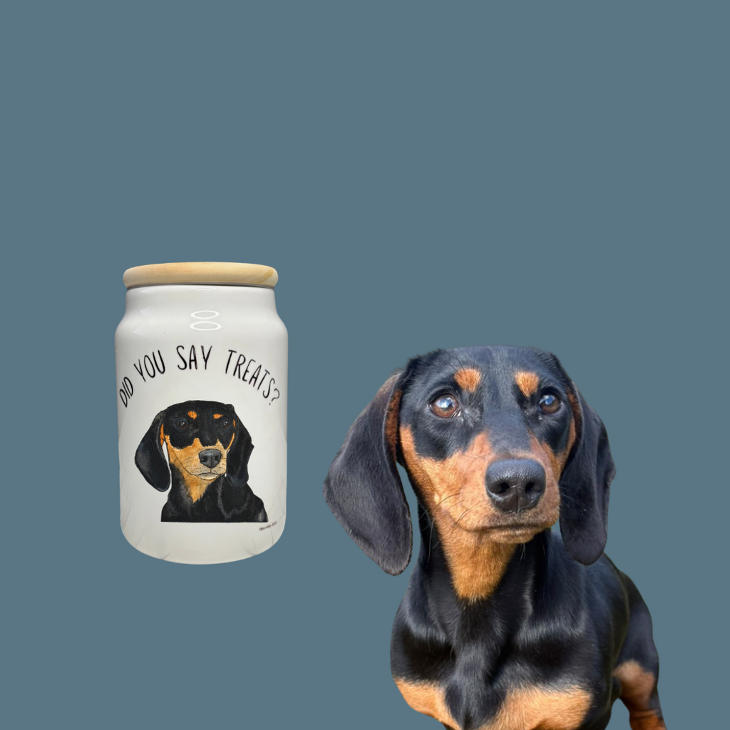 Handmade Dachshund Treat Jar