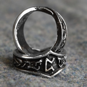 Peorth Letter P Rune Ring - Adjustable