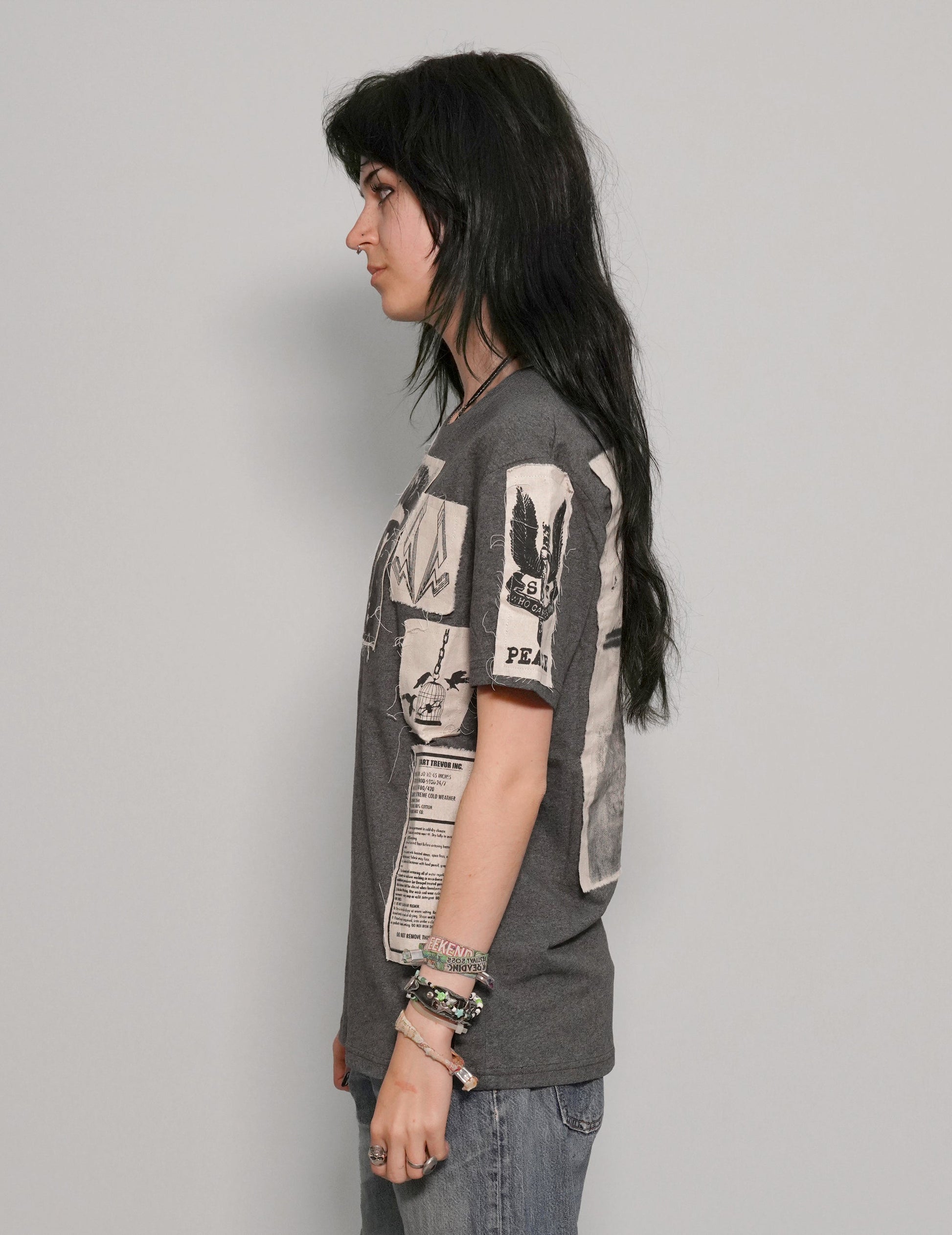 Saint Multipatch T Shirt in Grey