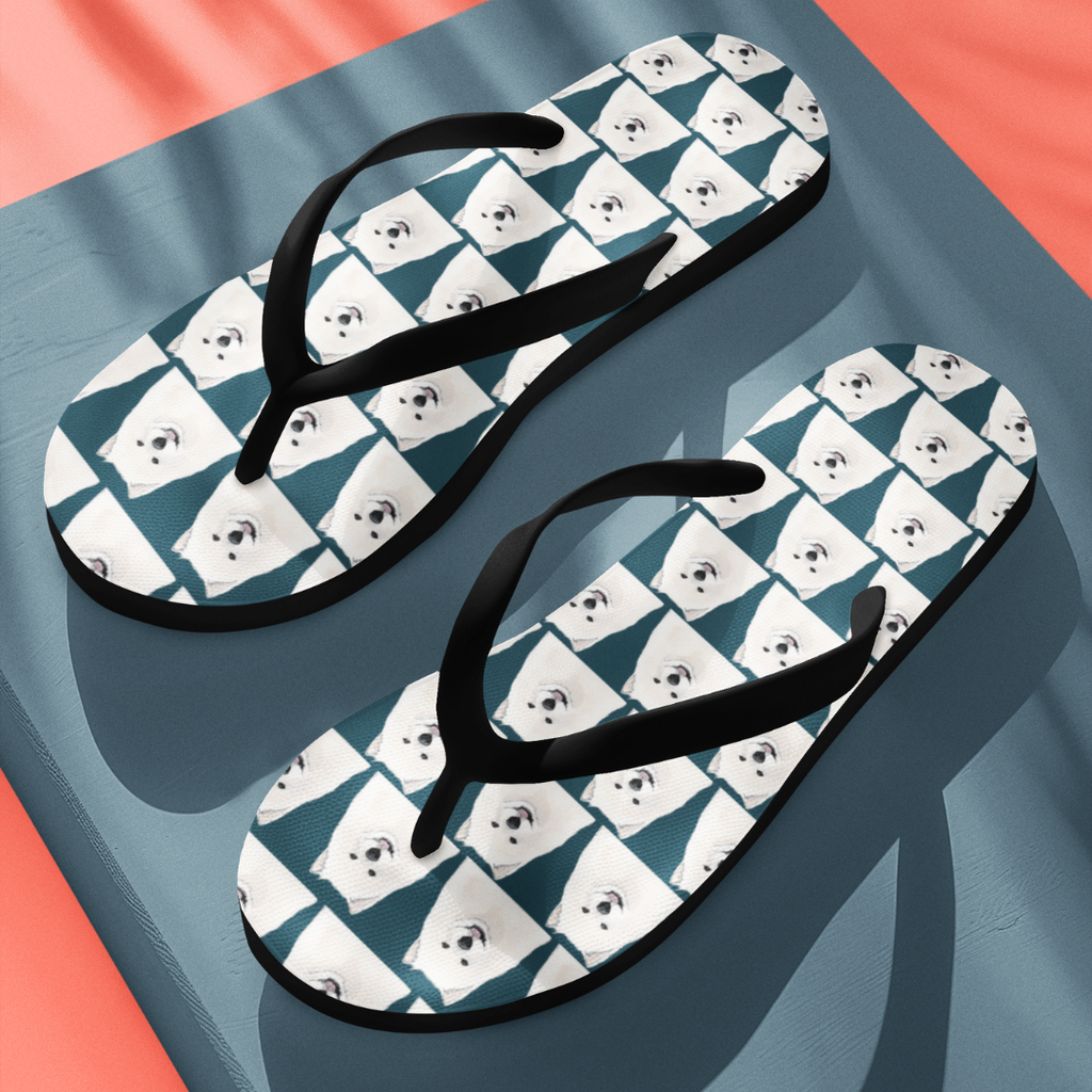 Samoyed Flip Flops Walk in Comfort and Cuteness
