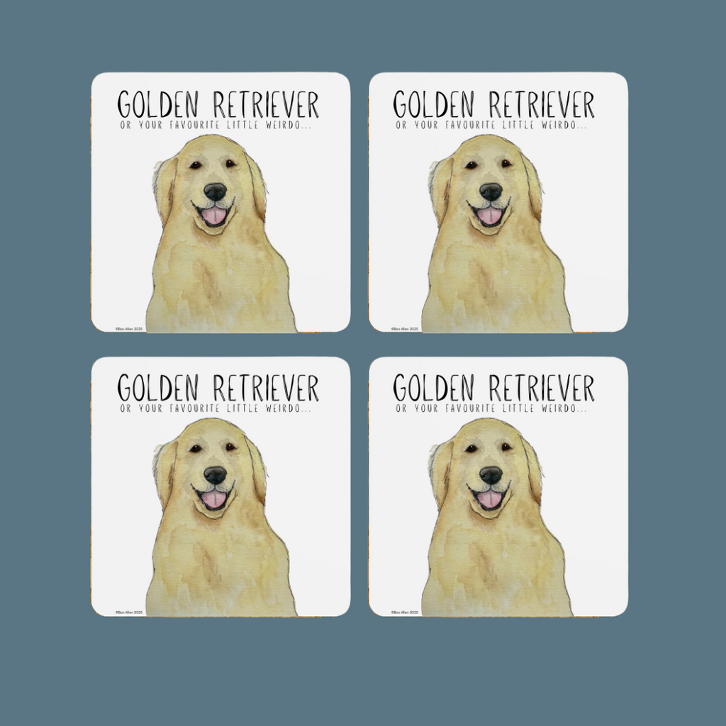 Golden Retriever Coasters Set of 4