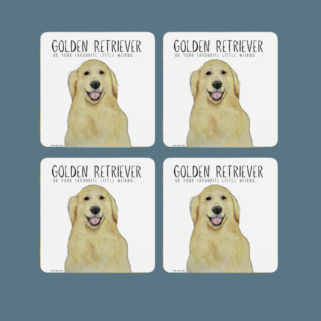 Golden Retriever Coasters Set of 4