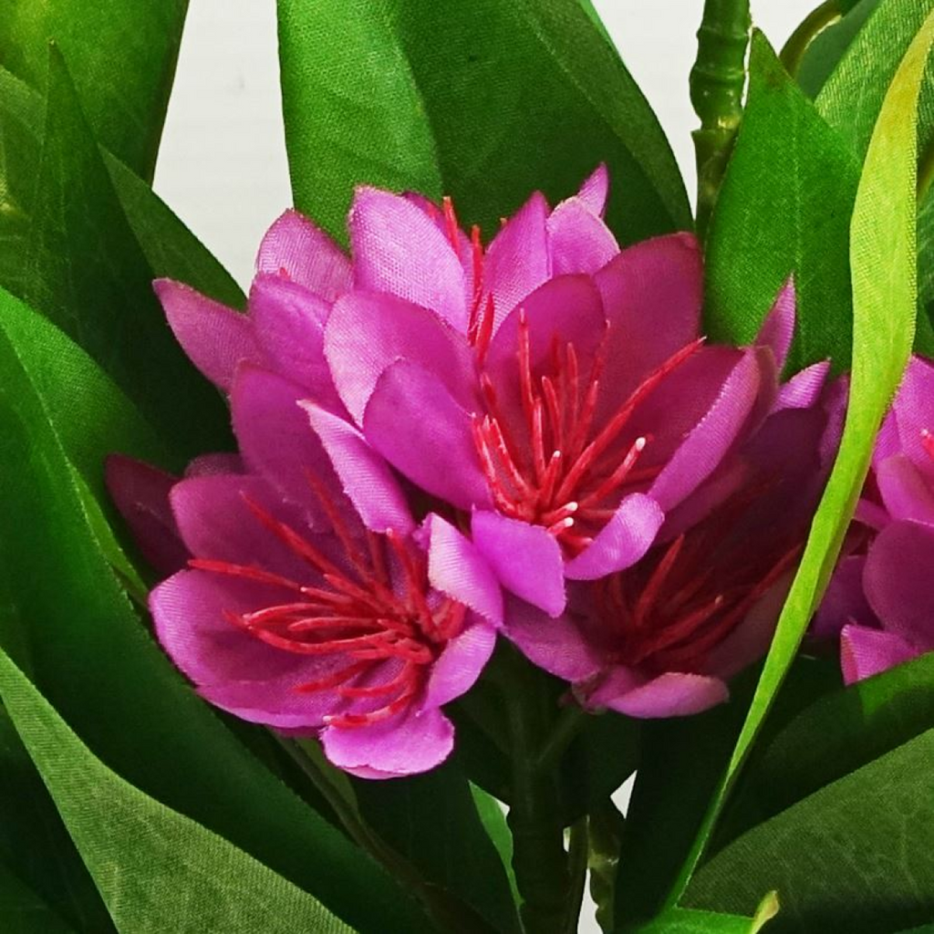 3 Pack Artificial Freesia Plants in Pink Orange and Yellow 18cm