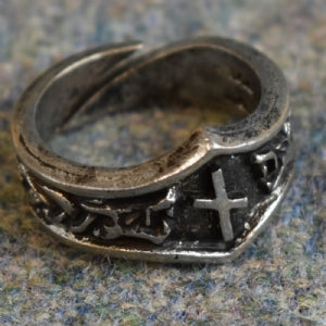 Naudiz Letter N Rune Ring - Adjustable