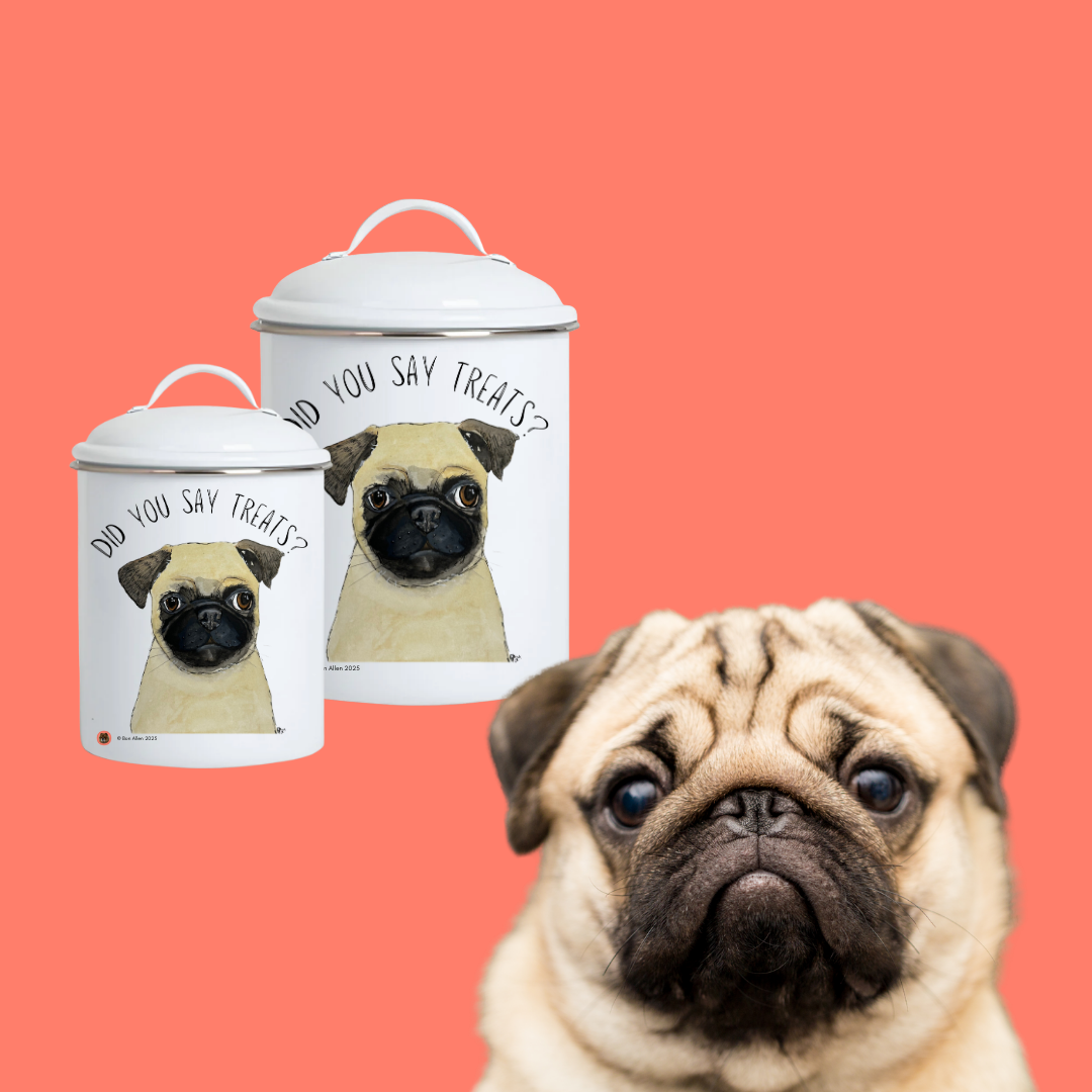 Ceramic Treat Jar for Pugs