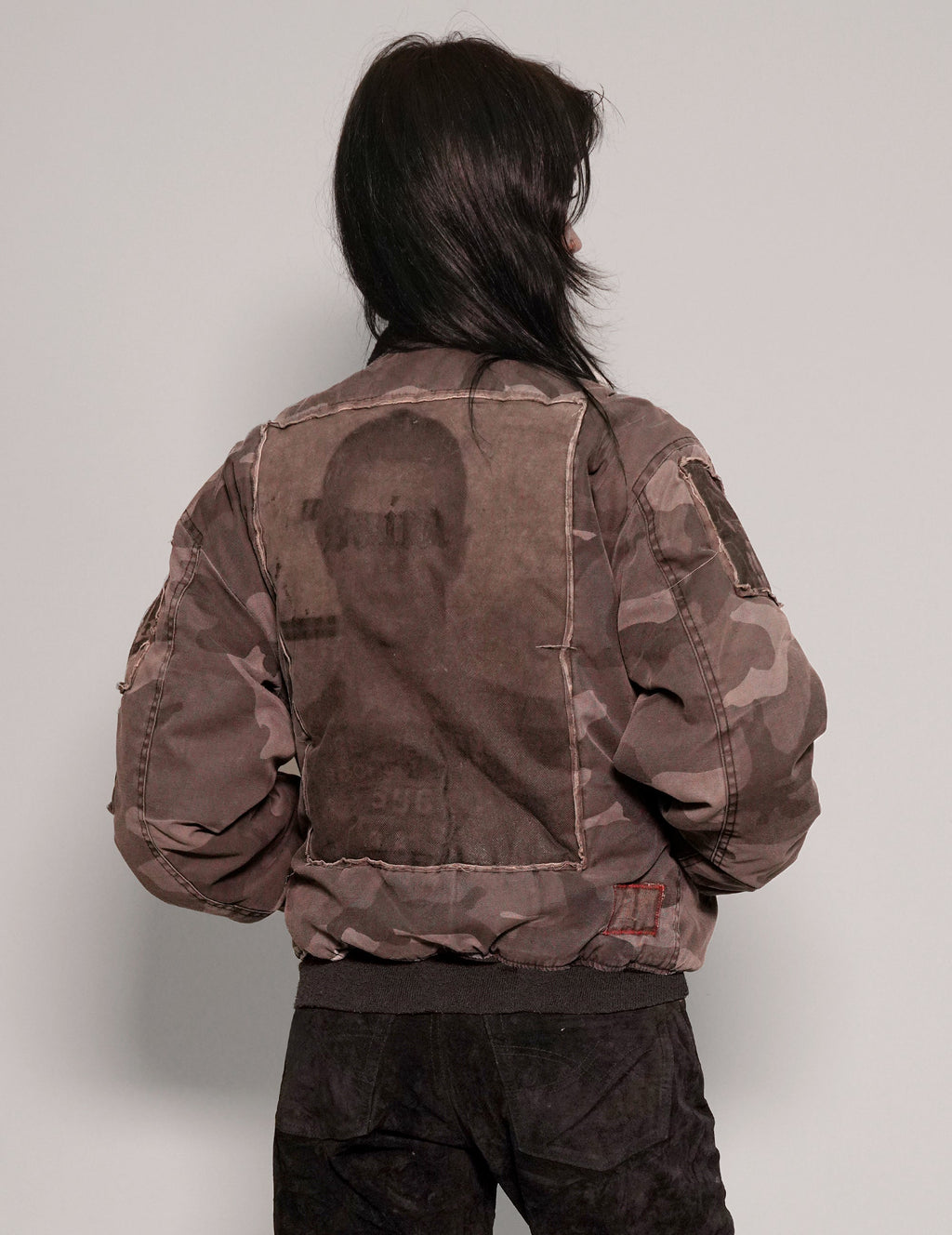 Grey Camo MA1 Bomber Jacket