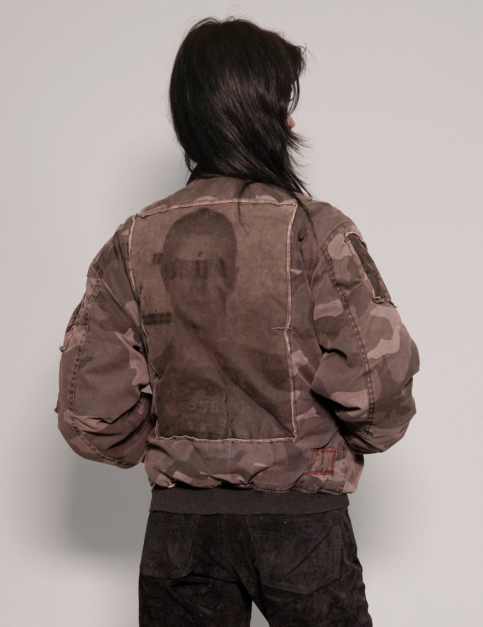 Grey Camo MA1 Bomber Jacket