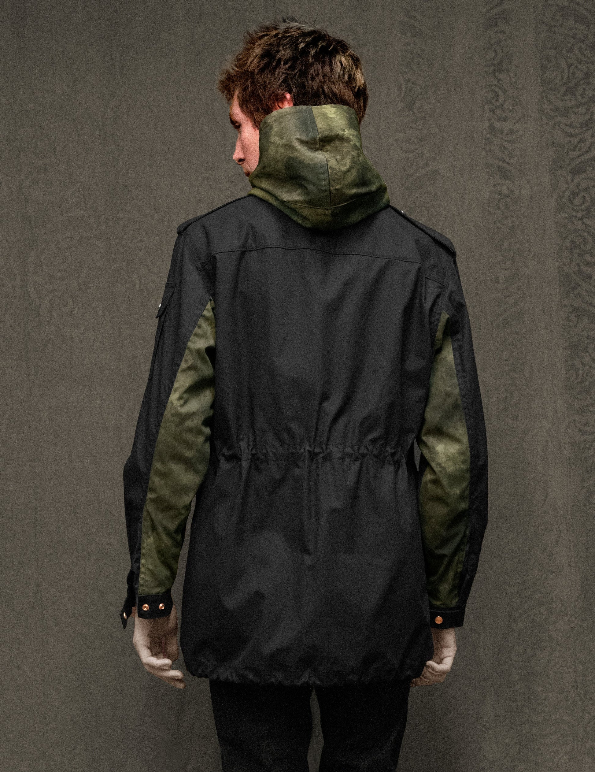 Desert Parka Black and Camo Combo