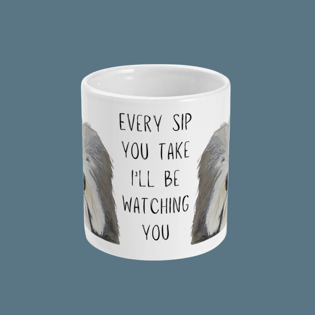 Bearded Collie Mug of Judgment