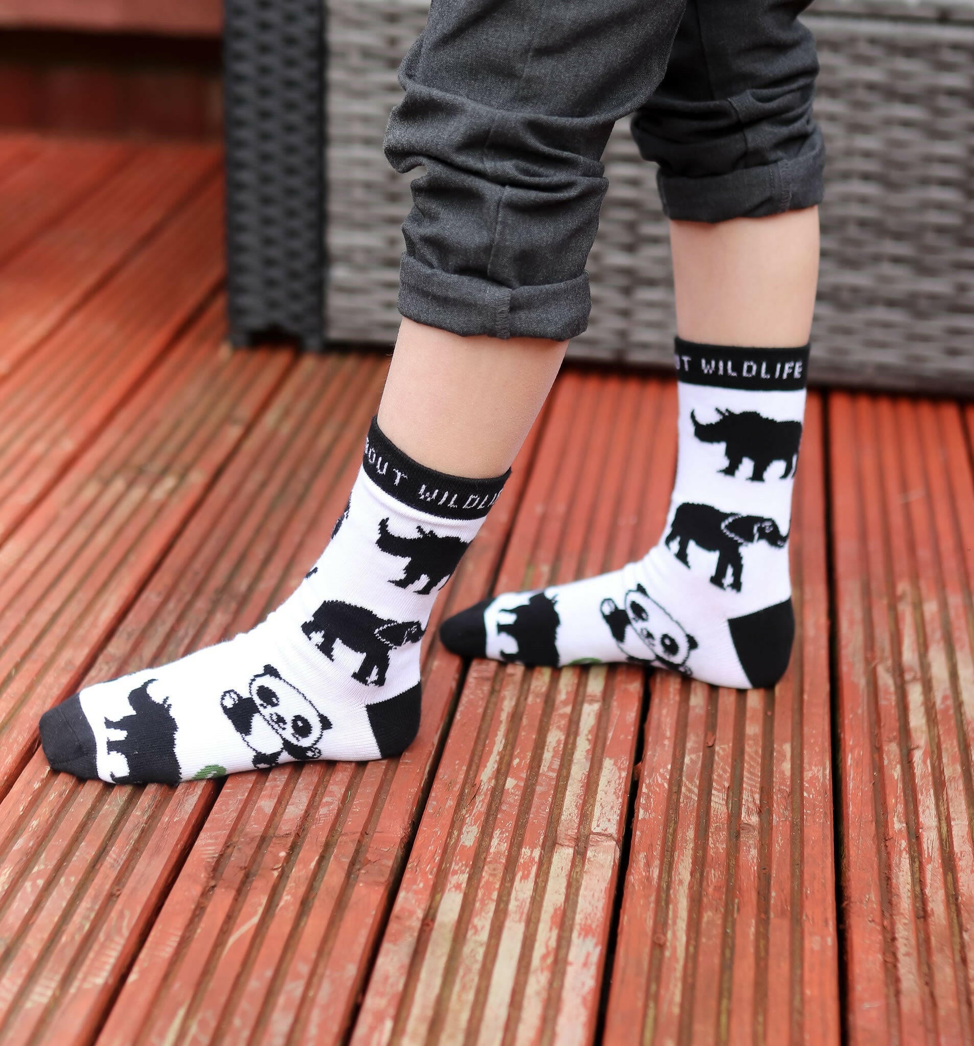 Wild About Wildlife Organic Cotton Kids Socks
