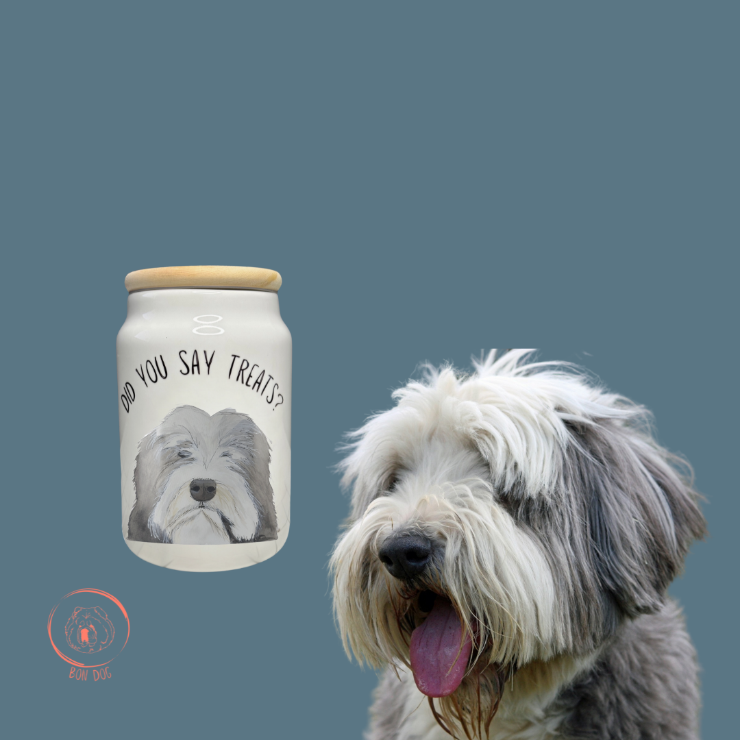 Handmade Dog Treat Jar with Secure Lid