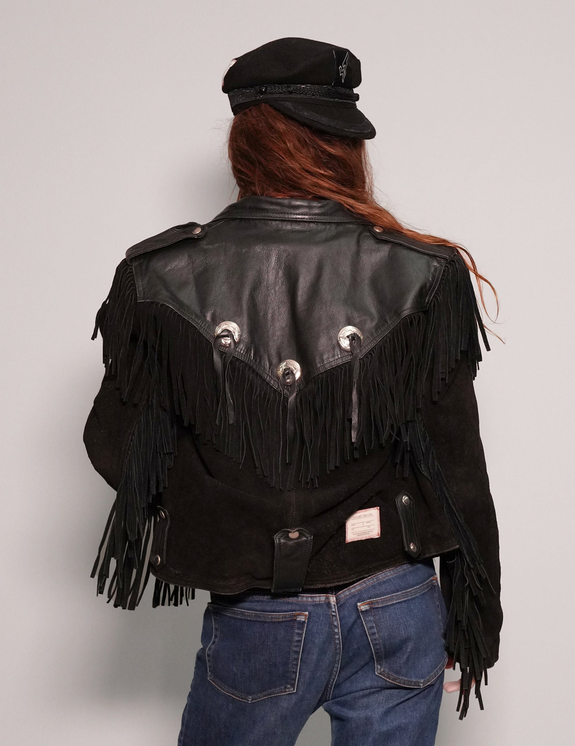 Vintage Metal Toggle Cowgirl Jacket in Leather