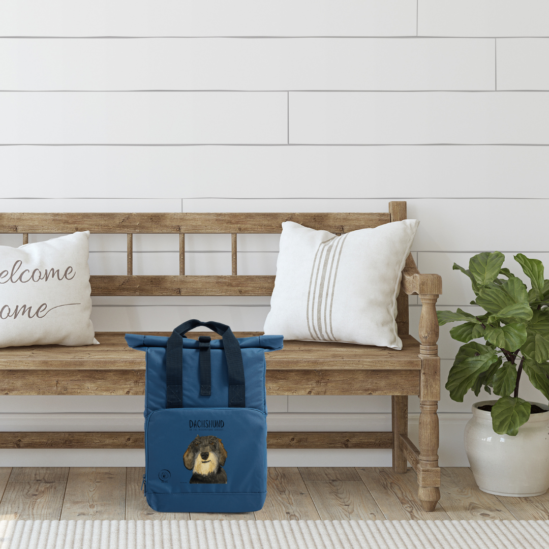 Wire Haired Dachshund Roll Top Backpack