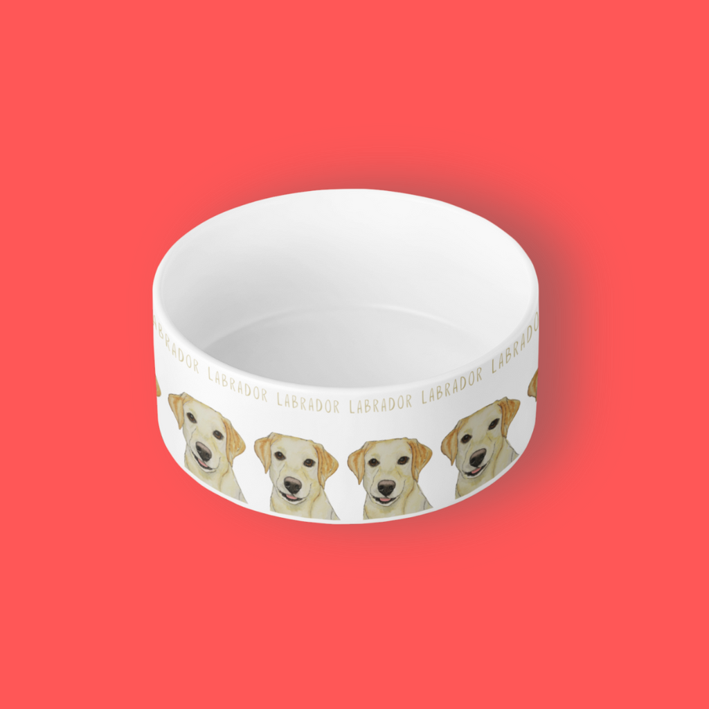 Luxe Ceramic Dog Bowl for Lab Lovers