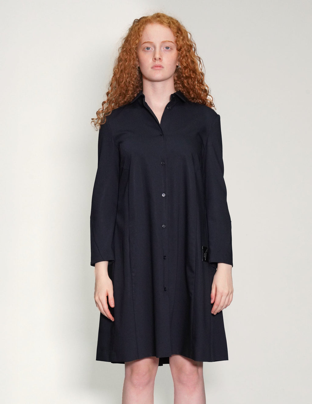 Navy Midi Shirt Dress